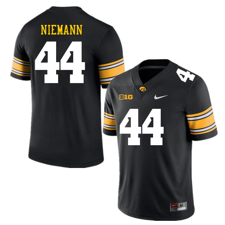 Iowa Hawkeyes #44 Ben Niemann College Football Jerseys Stitched Sale-Black